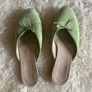 Unuetzer Mule 9405 Camoscio Vernice Lime